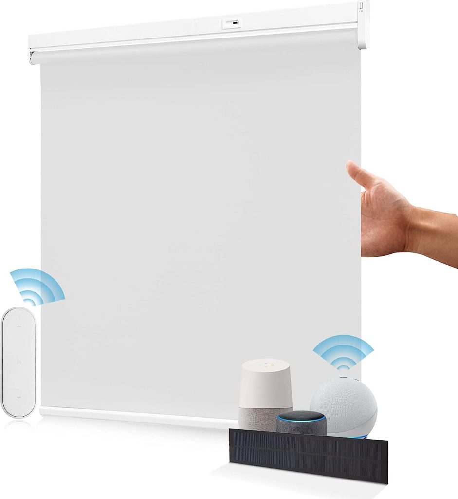 Allesin Motorized Roller Blinds with Remote Control for Windows