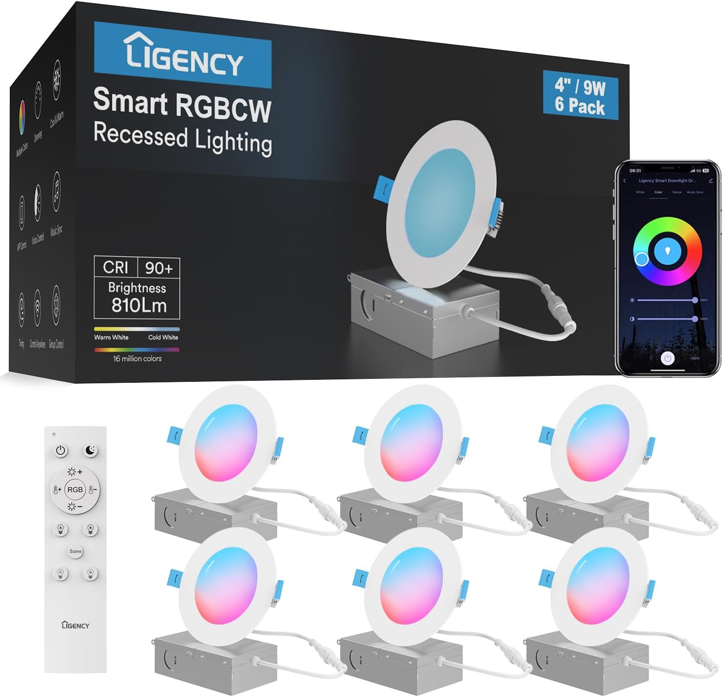 Ligency LED Smart Recessed Lighting