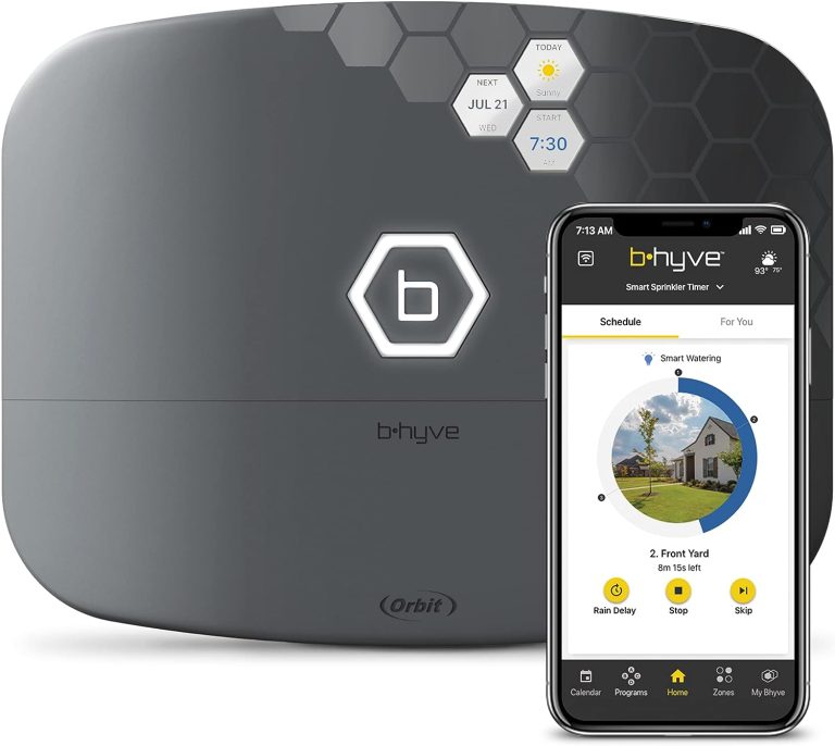 Orbit 57985 B-hyve XR Smart 8-Zone Indoor/Outdoor Sprinkler Controller, Compatible with Alexa Charcoal Gray