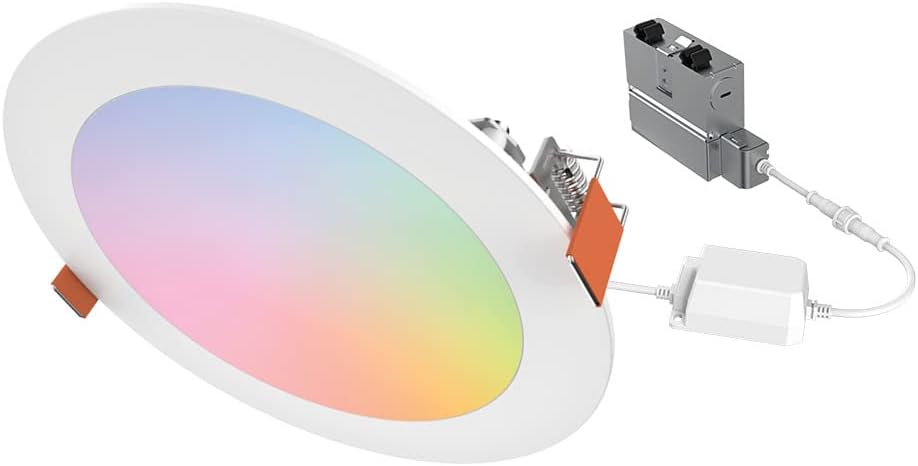 HALO 6 Inch Color and Tunable White Slim Canless Smart Wi-Fi LED Recessed Downlight with WiZ Pro