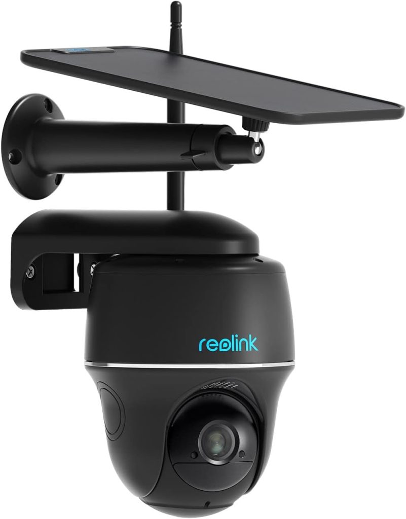 REOLINK Security Camera System Wireless Outdoor, 2K Pan Tilt Battery Solar Cam with 2.4/5GHz Dual-Band WiFi, Smart Detection, Time Lapse, 2-Way Talk, No Hub Needed, Argus PT with Solar Panel