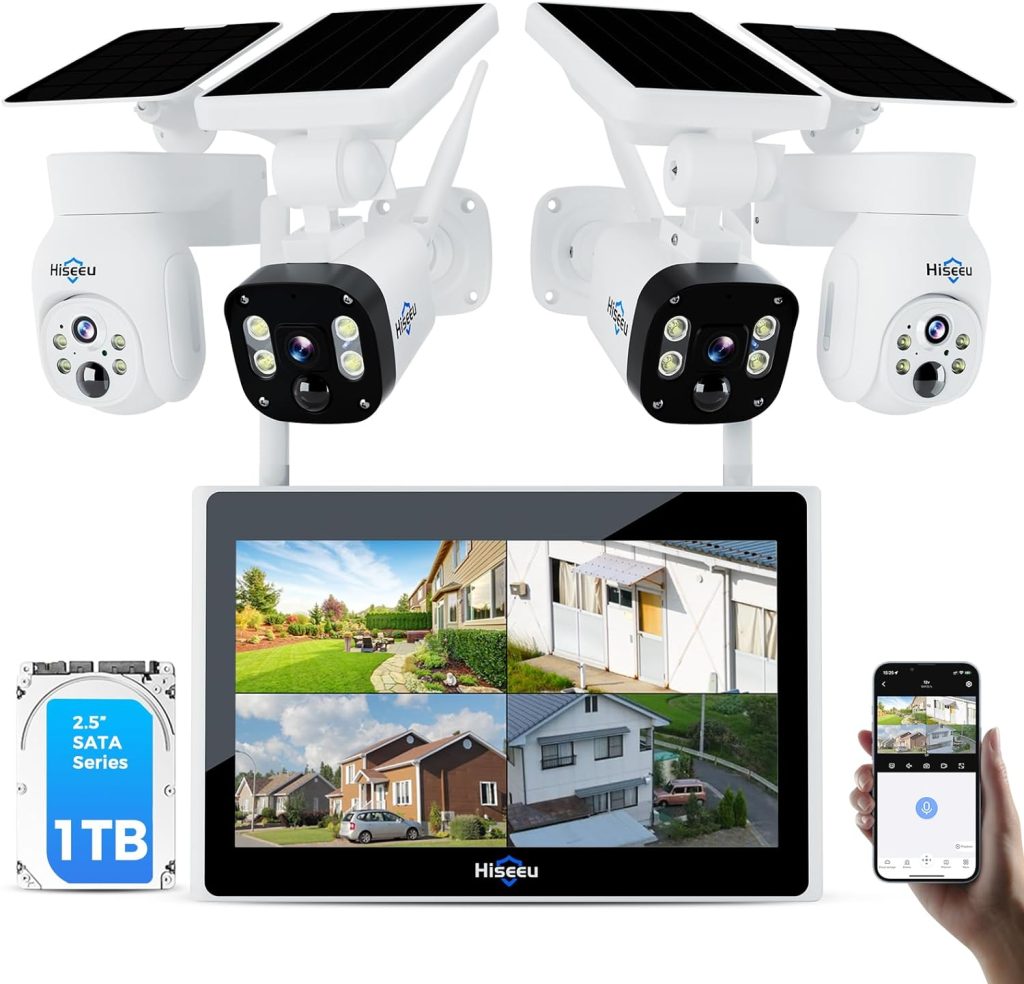 Hiseeu Solar Home Security Camera System