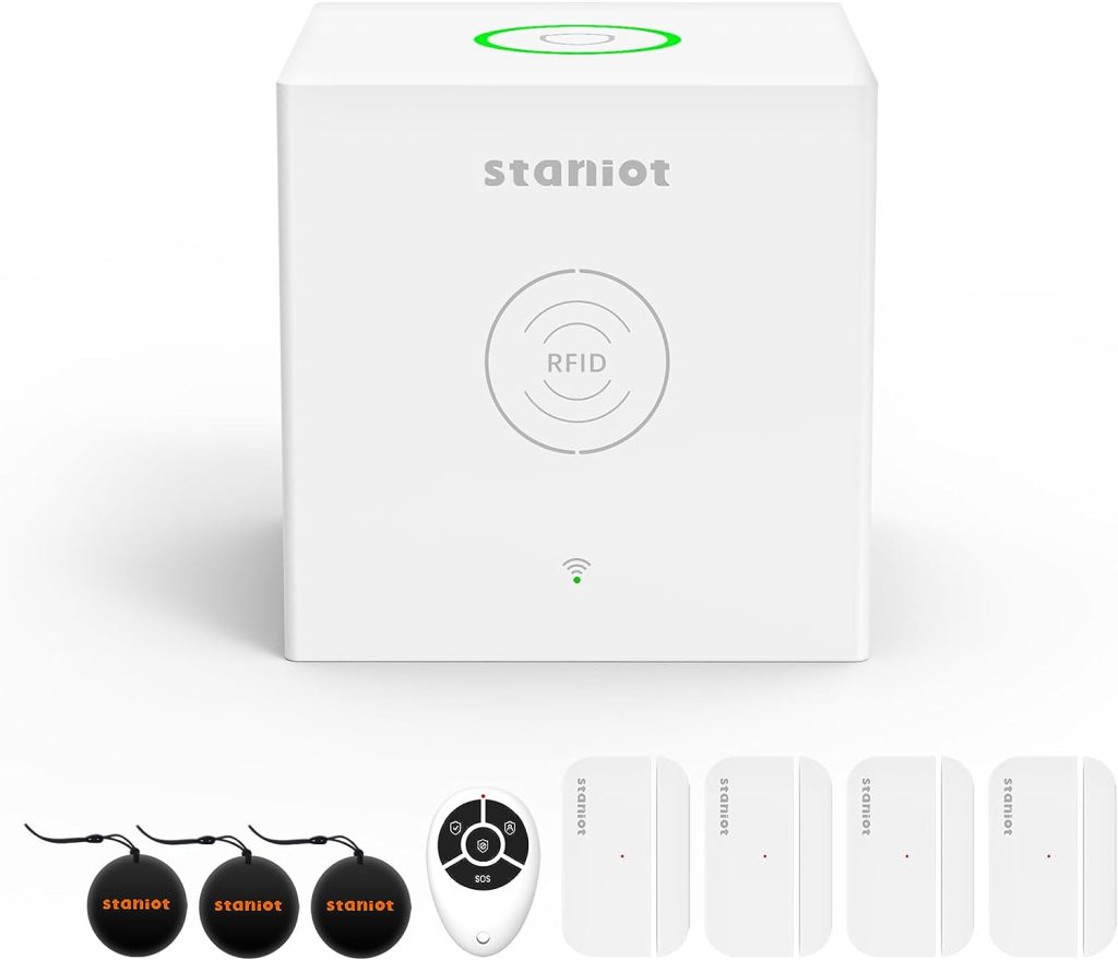 staniot WiFi Alarm System, SecCube 3 Wireless Smart Home Security System for Apartment