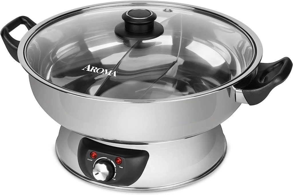 Aroma Housewares 2.5-Liter Smart Electric Hot Pot & Rapid Boil Steamer