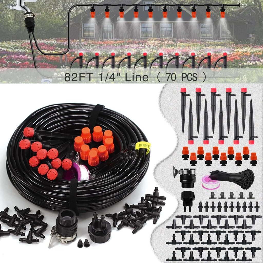 Drip Irrigation Kit, MUCIAKIE 82FT Irrigation System