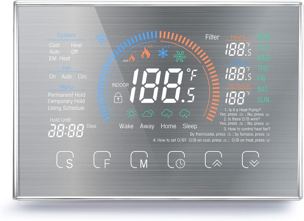 WiFi Smart Heat Pump Room Thermostat