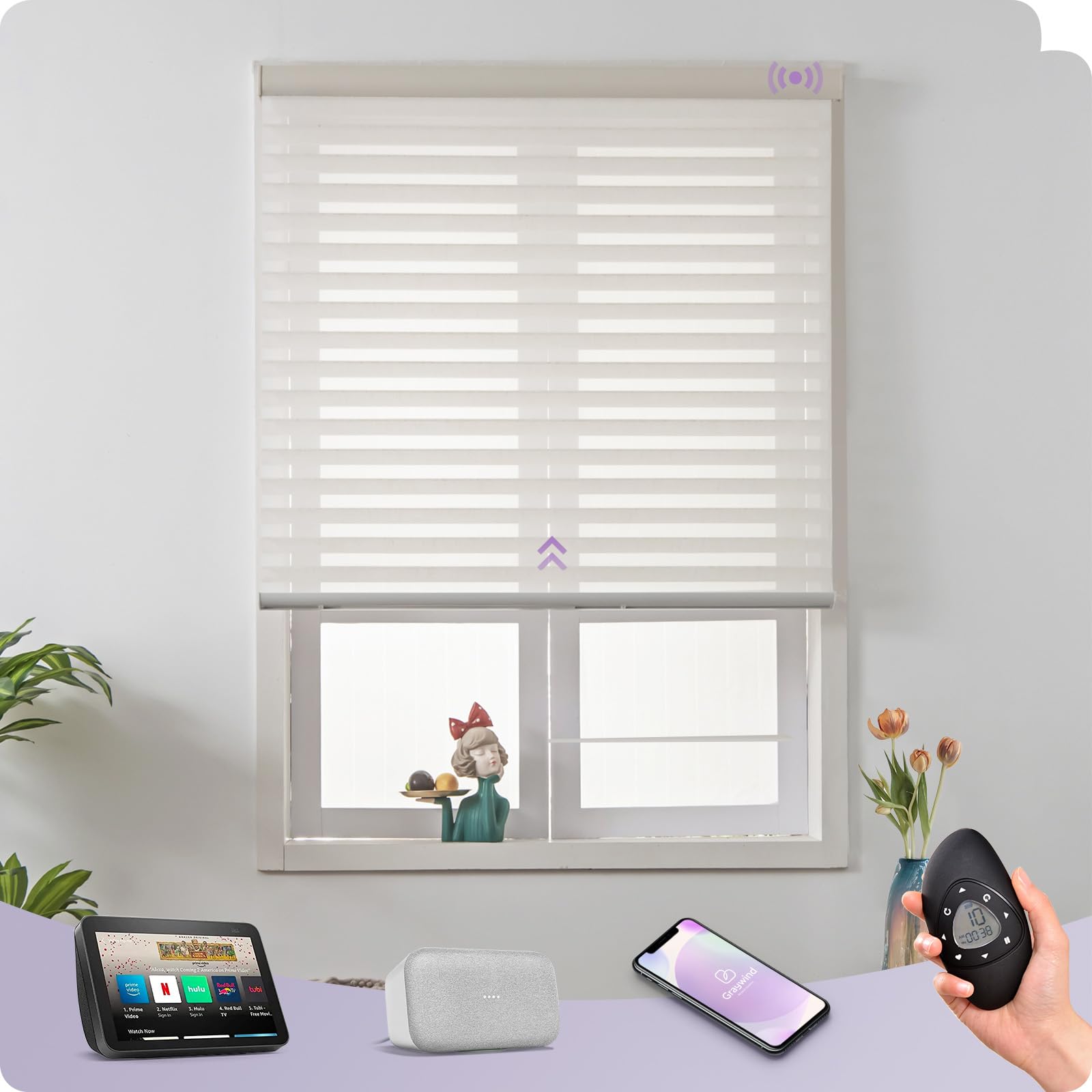 Graywind Motorized Shangrila Shades