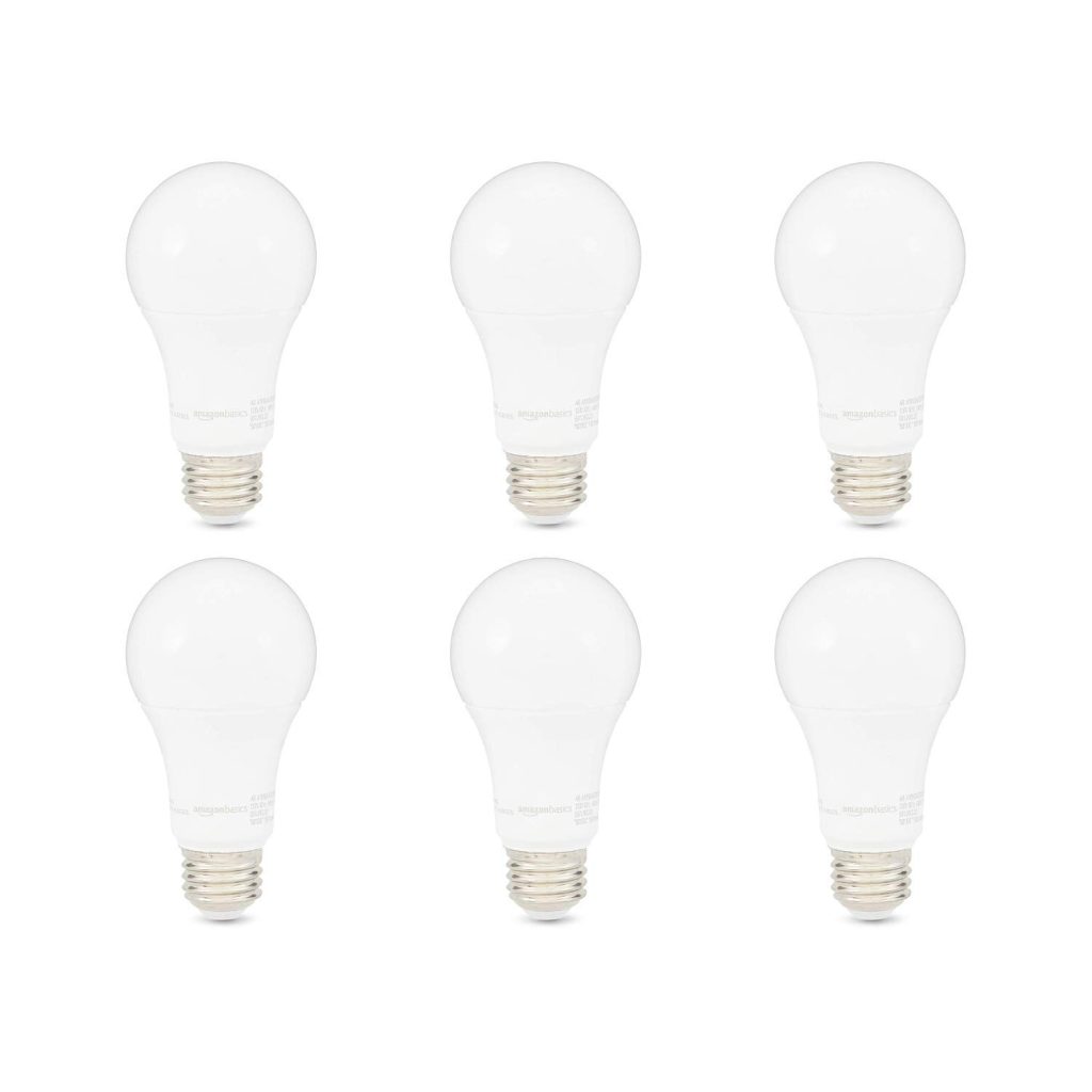 Amazon Basics 60W Equivalent, Soft White, Dimmable, 10,000 Hour Lifetime