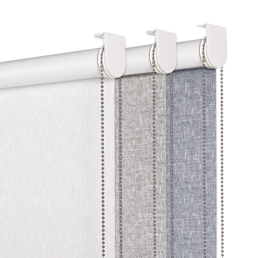 Persilux 100% Blackout Roller Shades Striped Jacquard Blinds for Windows
