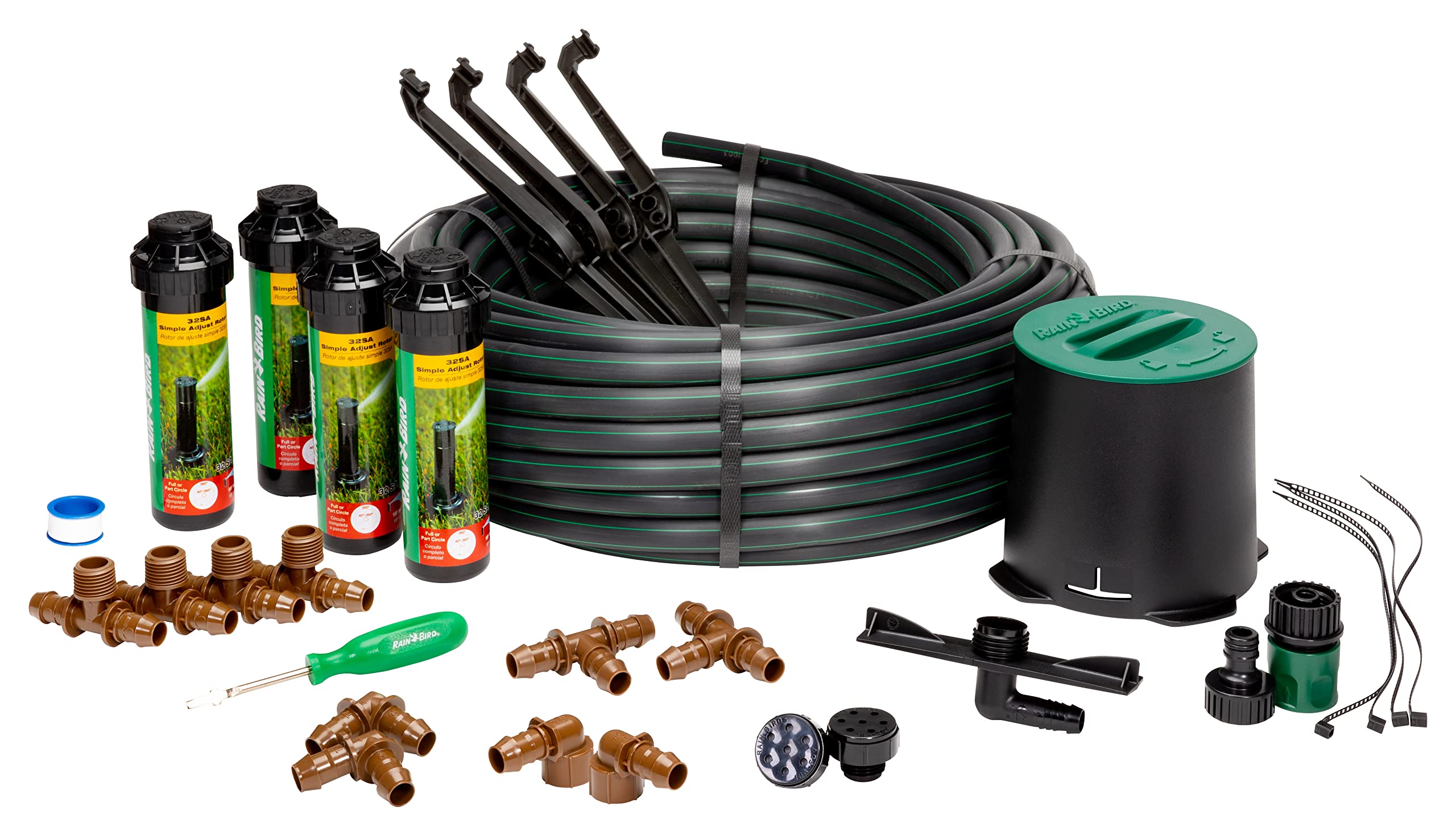 Rain Bird 32ETI Easy to Install In-Ground Automatic Sprinkler System Kit
