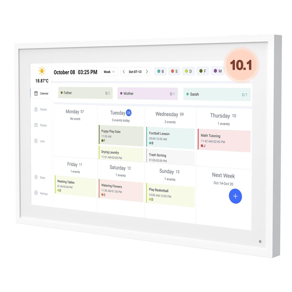 DASFIWO 10.1 Inch Digital Calendar Planner & Smart Chore Chart