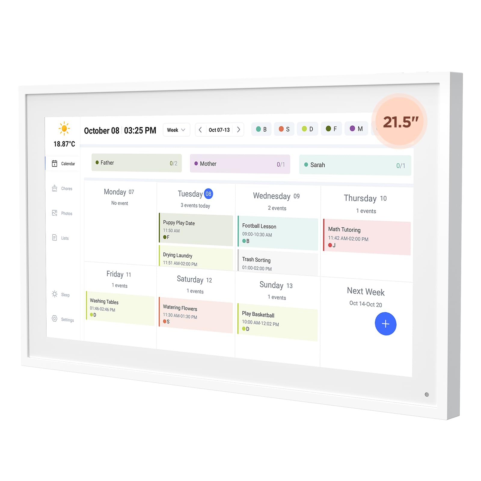 Digital Calendar 21.5 Inch Smart Digital Calendar & Chore Chart