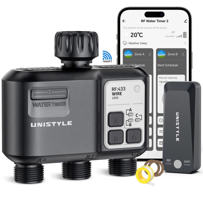 2026 Upgrade 1640FT Smart WiFi Sprinkler Timer 3 Zone