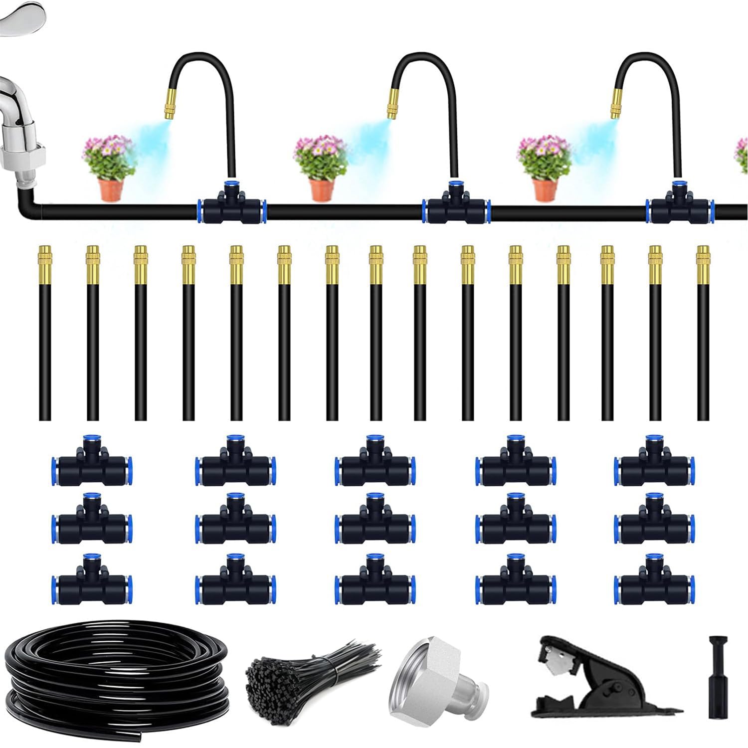 49.21Ft Drip Irrigation Kit