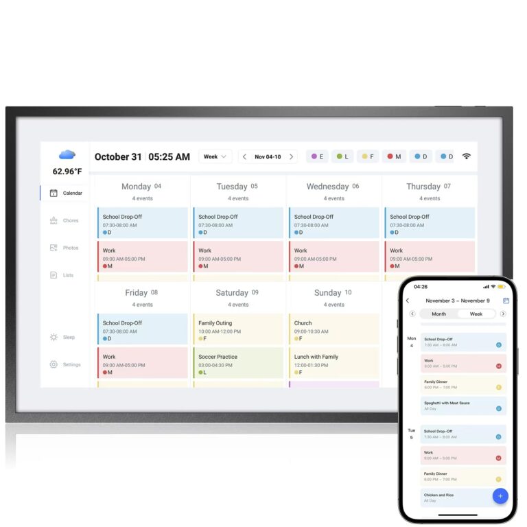 LOOFII 10.1 Inch Smart Digital Calendar Planner & Chore Chart