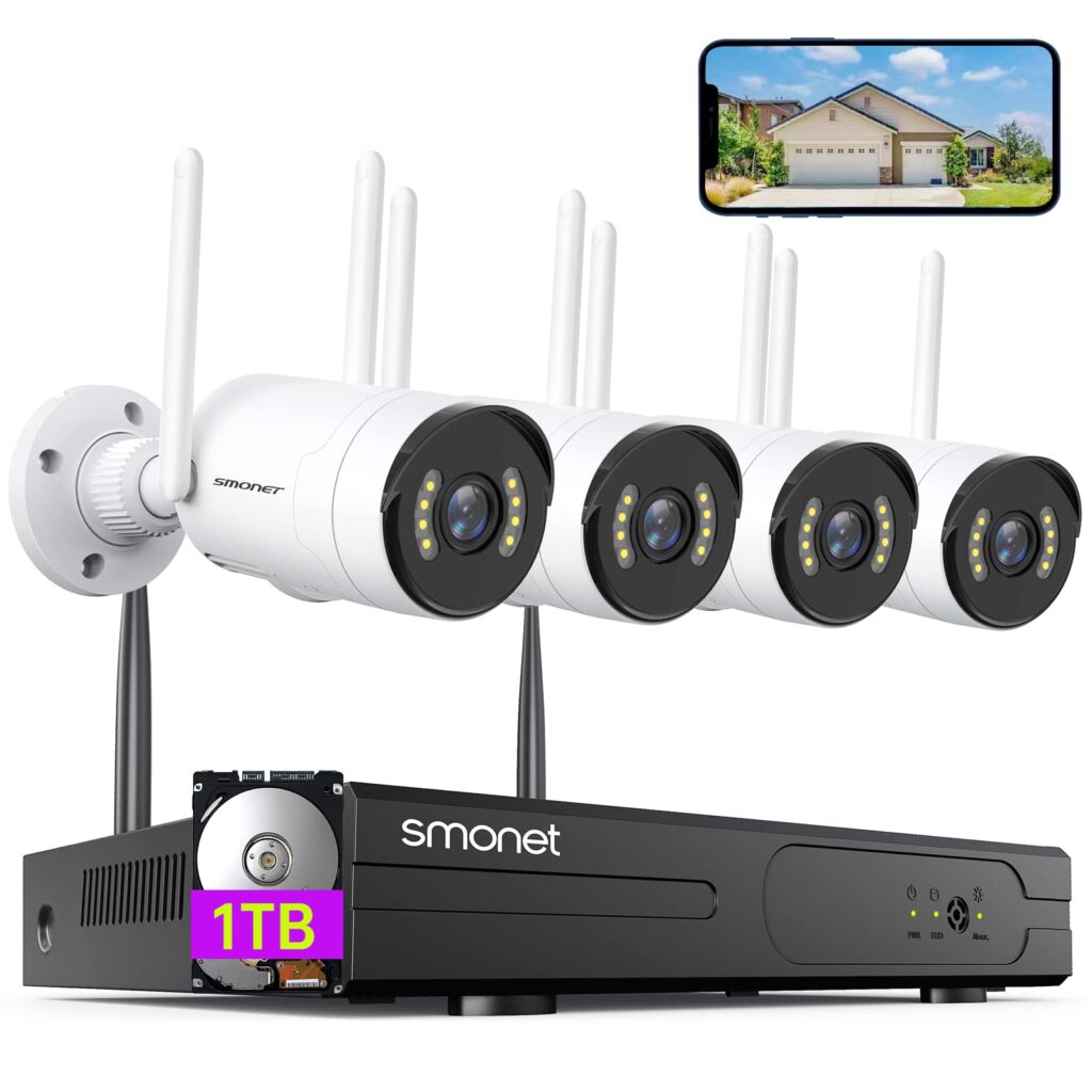 SMONET 1080P WiFi Security Camera System