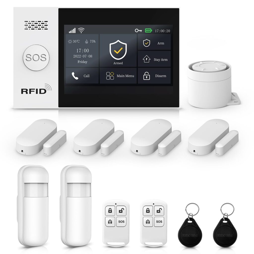 LWOHSI Wireless Home Alarm System with Touch Screen