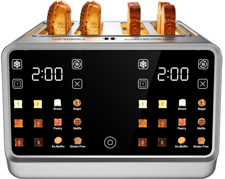 Toaster 2 Slice with Smart Digital Touchscreen & 1-Touch Memory