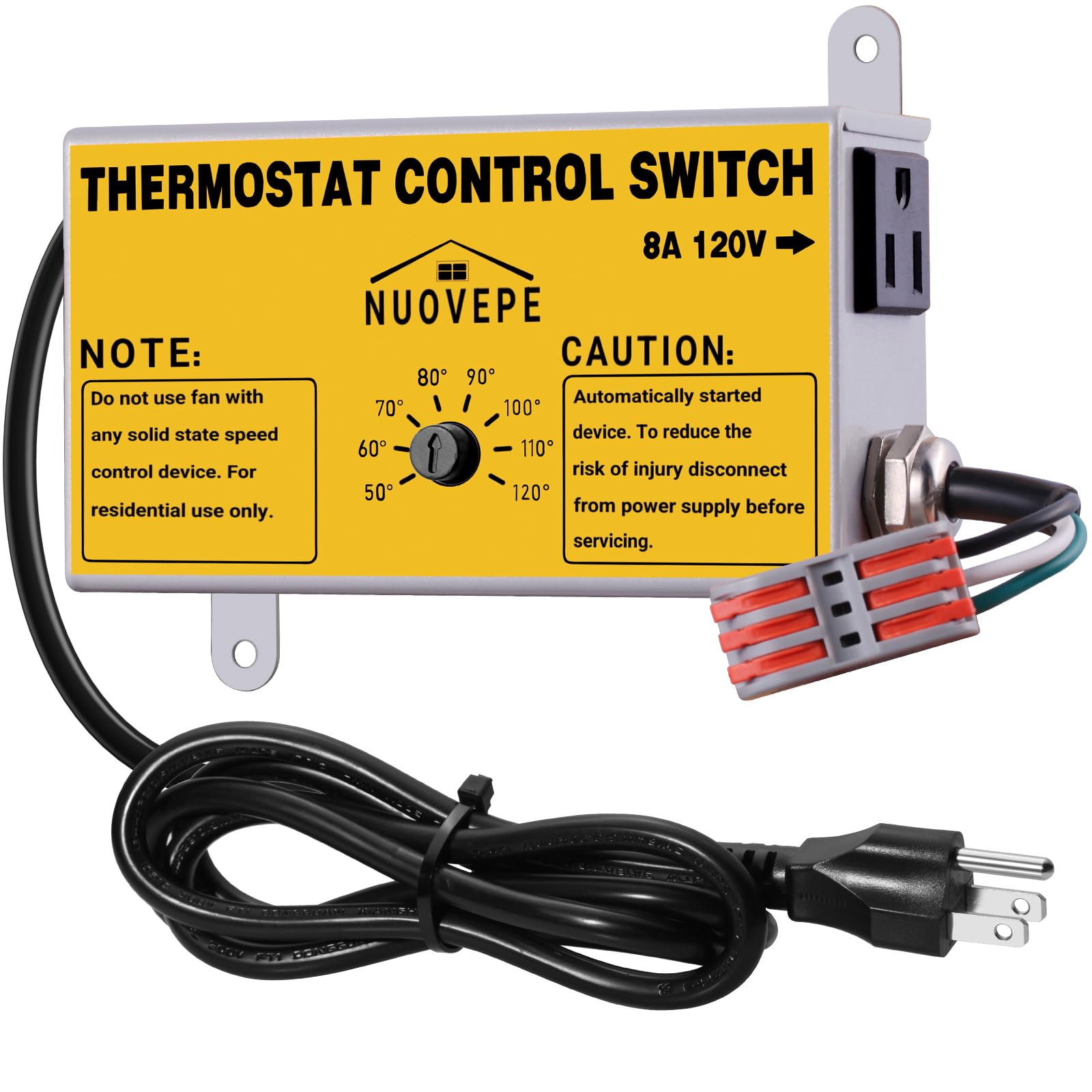NUOVEPE Attic Fan Thermostat Control
