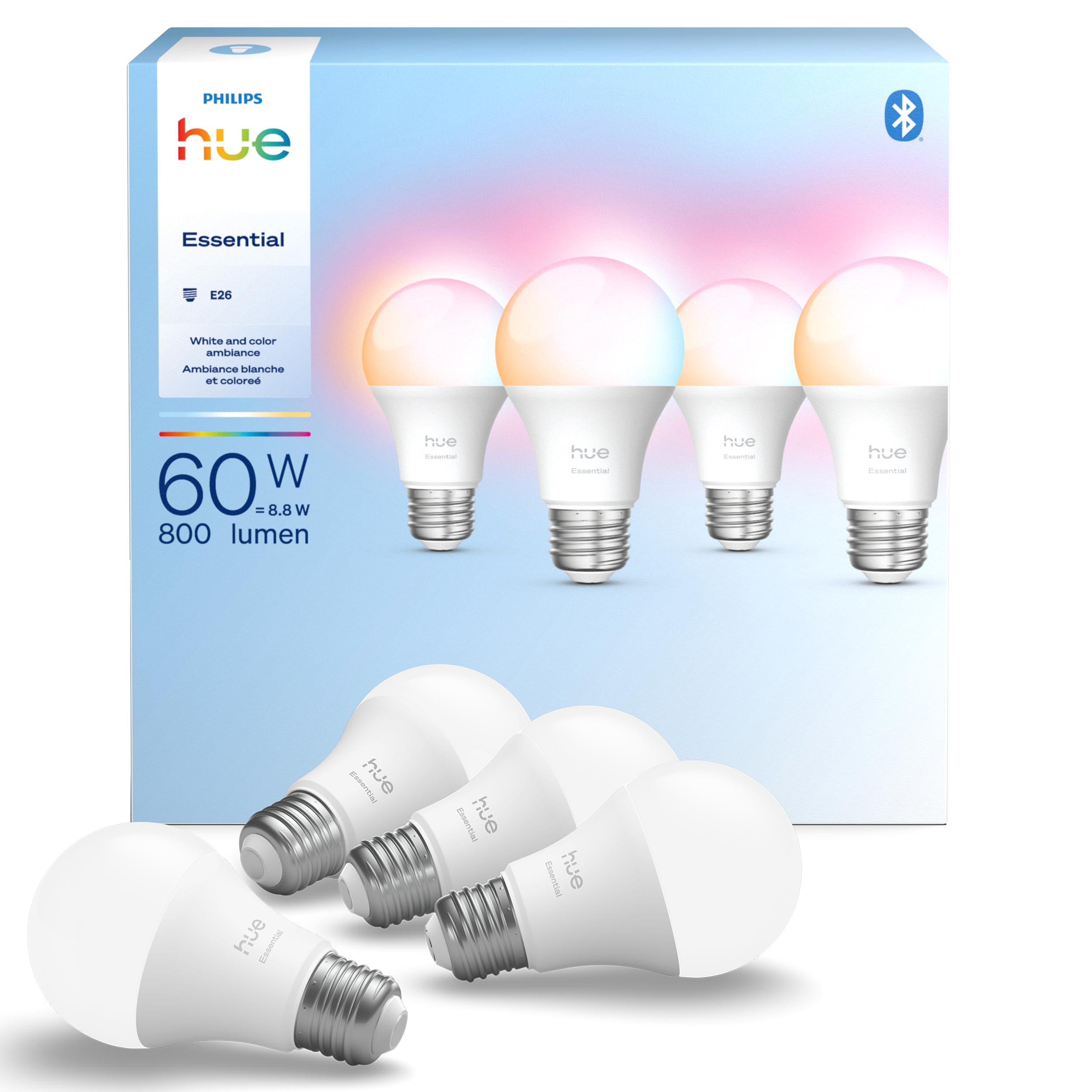 Philips Hue Essential Smart LED A19 Bulb