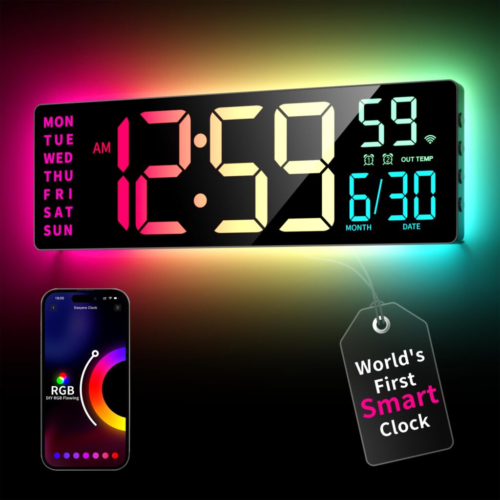 EASYERA Smart Digital Wall Clock