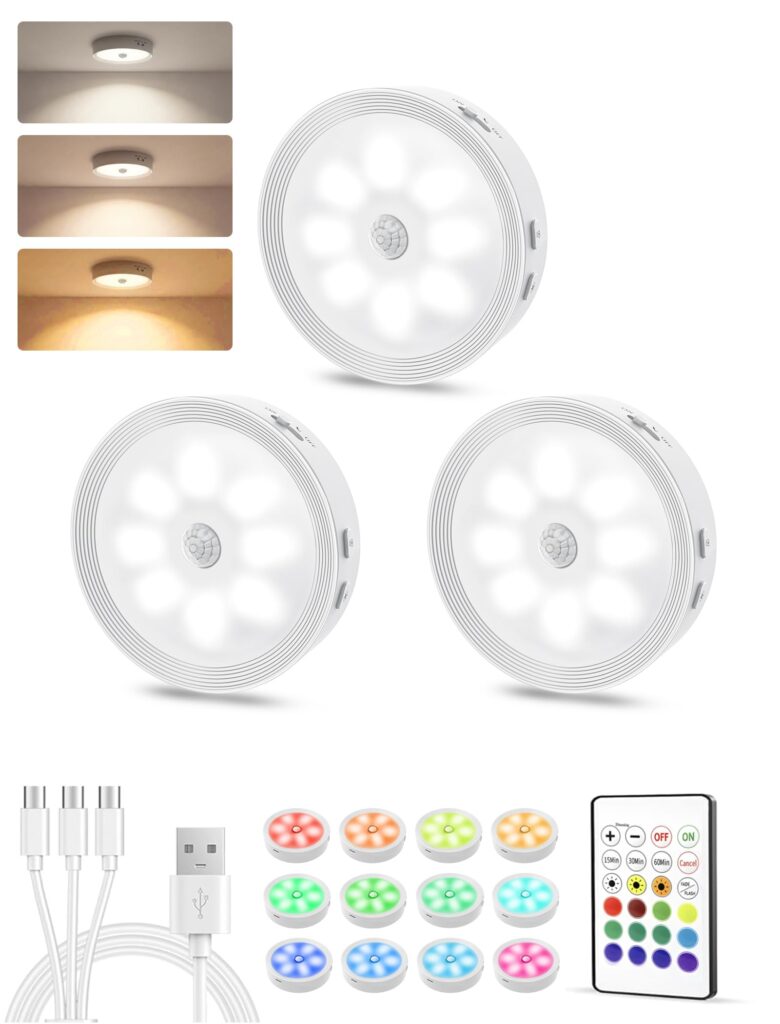 Under Cabinet Lighting, LED Puck Lights with Remote