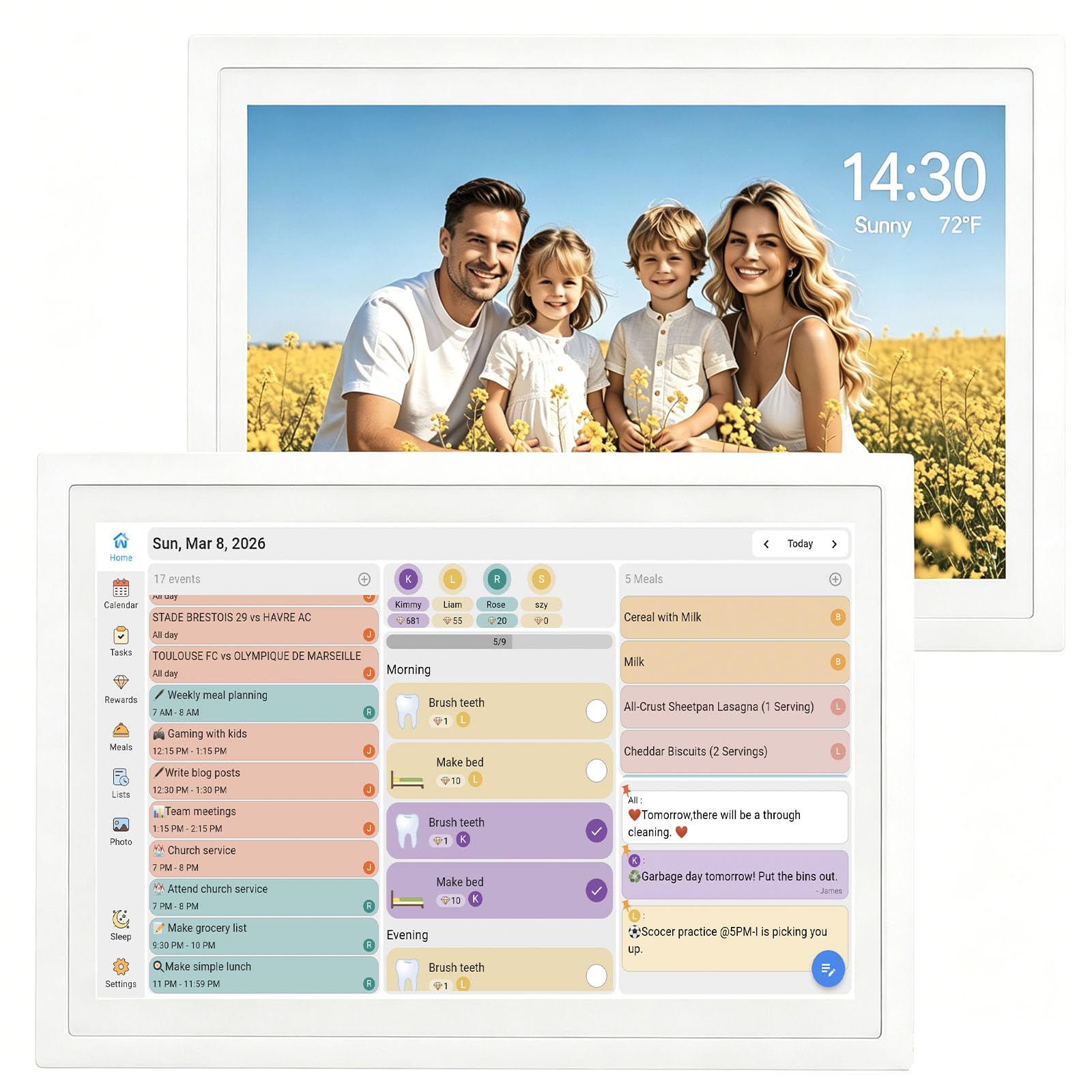 Digital Calendar 10.1 Inch Wall Planner