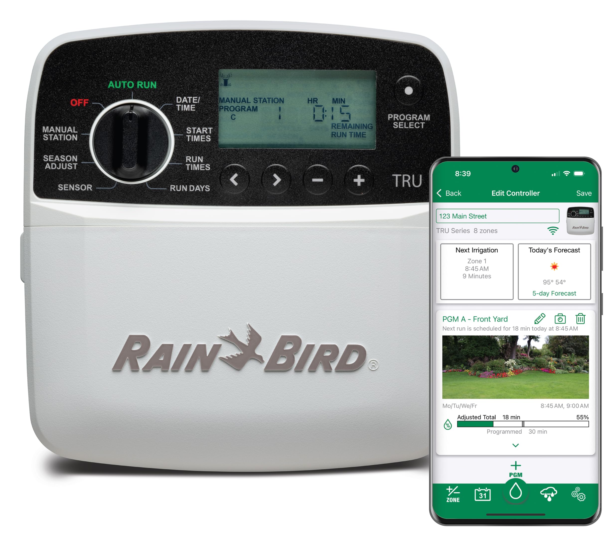 Rain Bird TRU8IW Timer and Smart WiFi Module Bundle