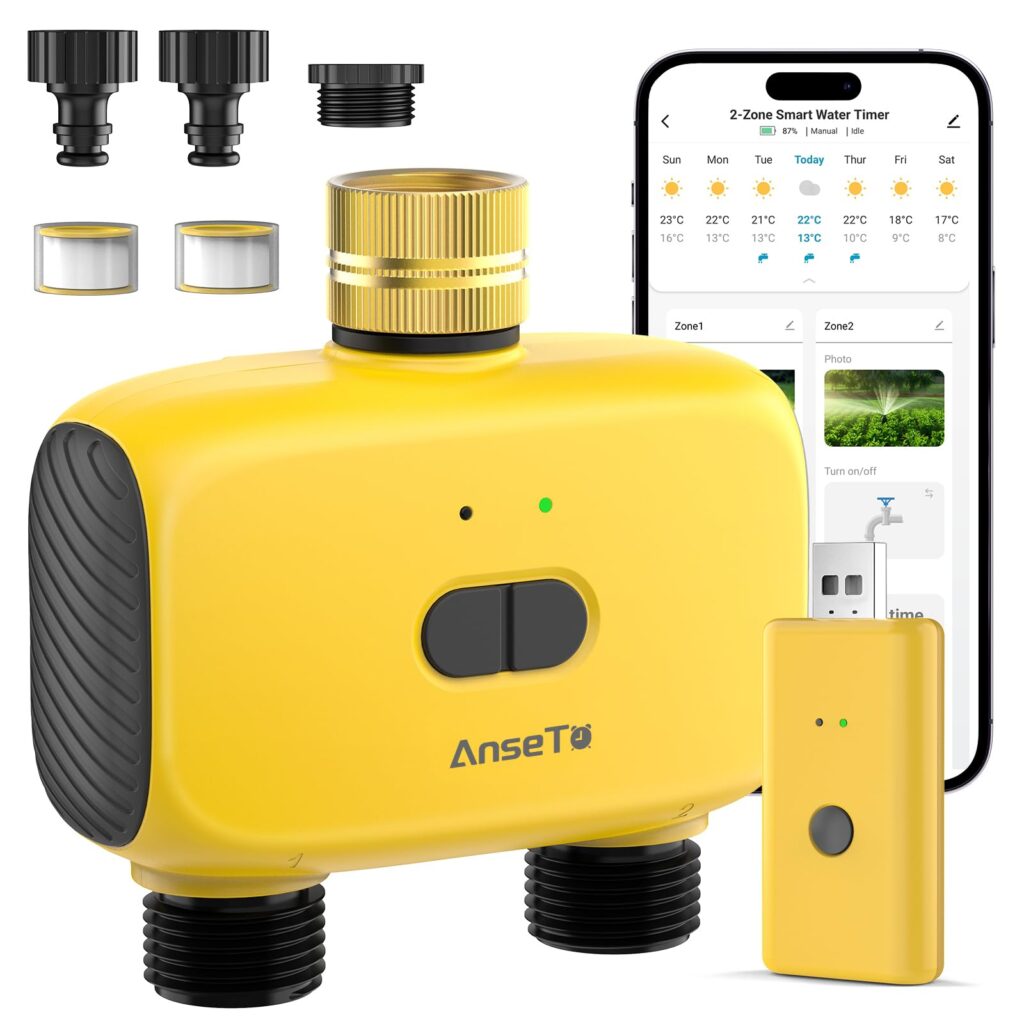 AnseTo WiFi Sprinkler Timer 2 Zone