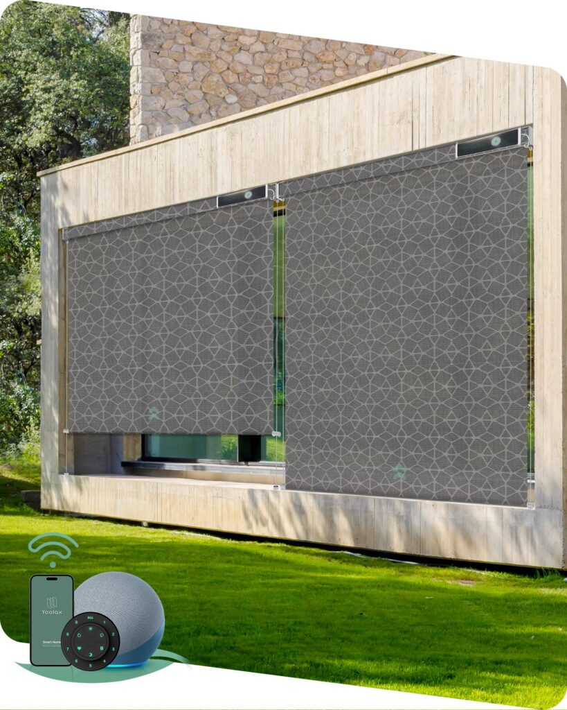 Yoolax Motorized Outdoor Shades Smart Retractable Patio Screens