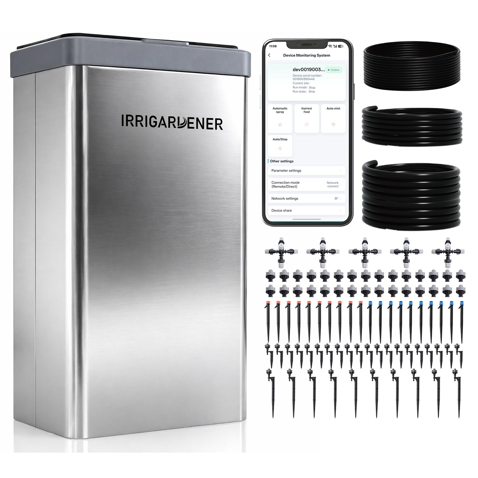 Smart Irrigation System App Remote Control 100W Custom Schedule Dual Zone