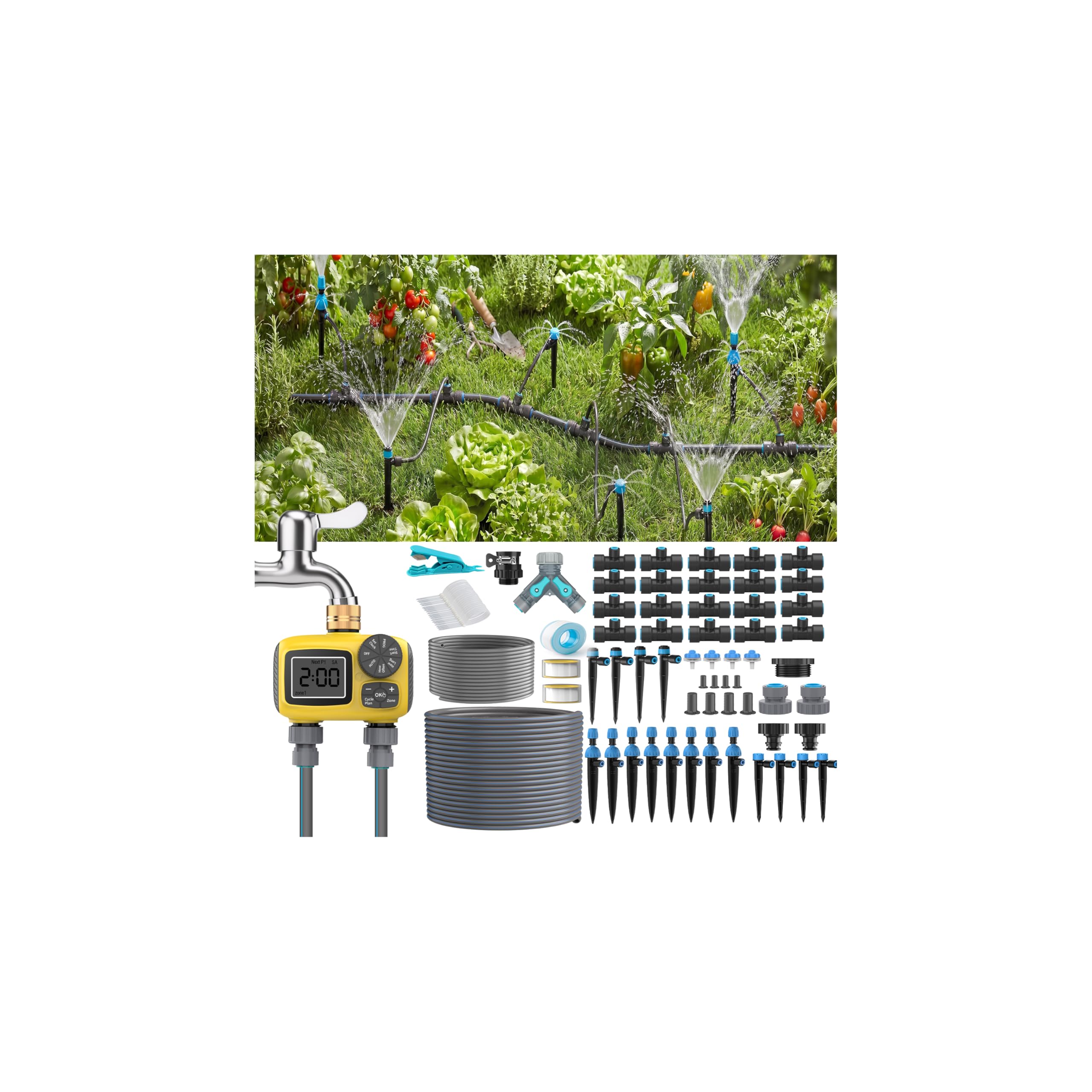 TRJZWA 150FT Drip Irrigation System Kit