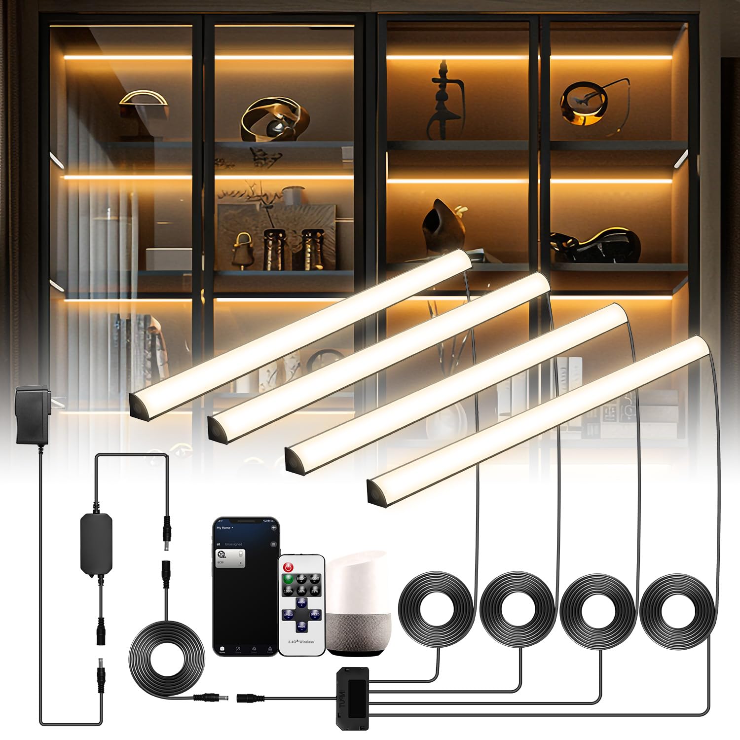 Lumtide Black Shelf Lights