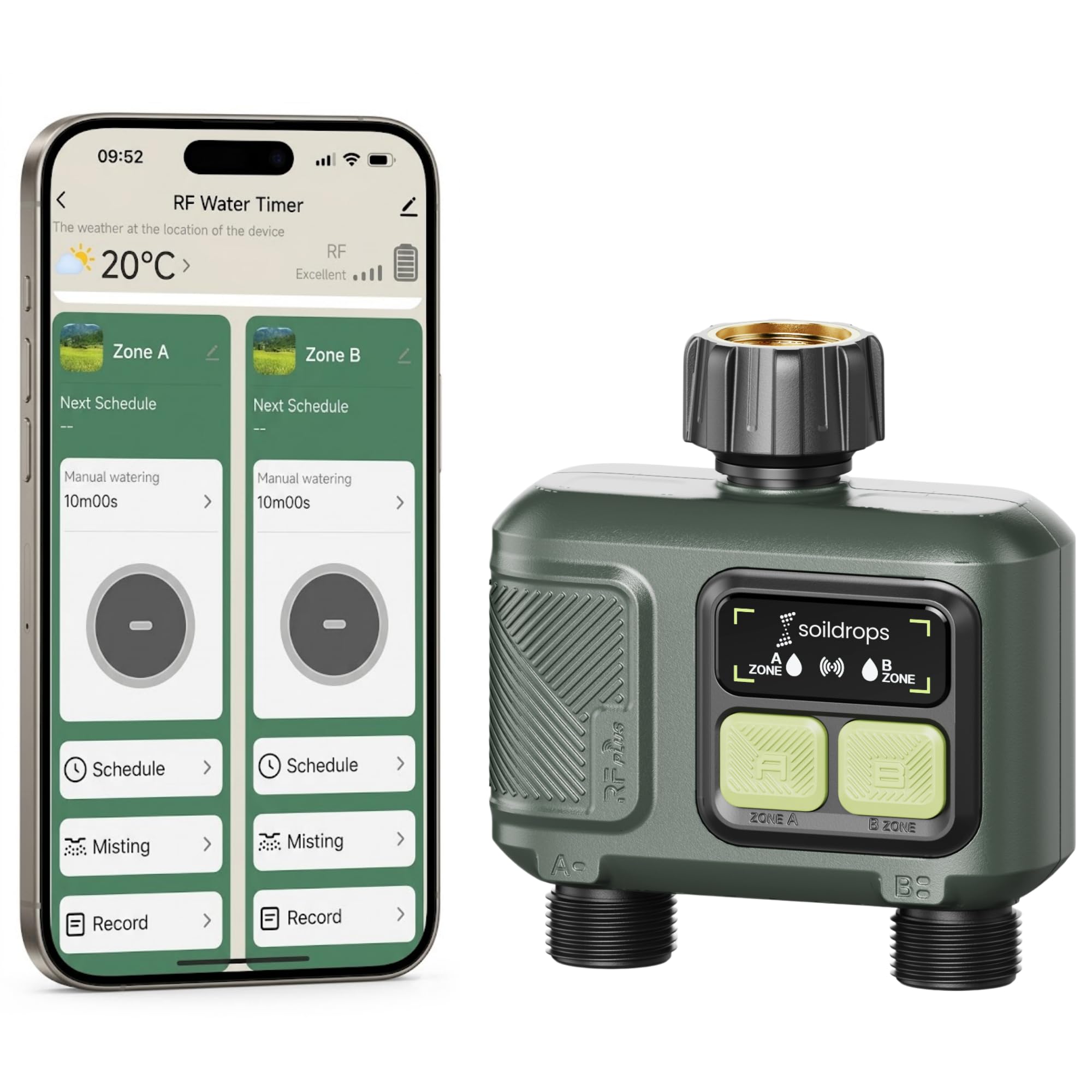 Soildrops WiFi Water Timer Smart Irrigation Controller with Gateway